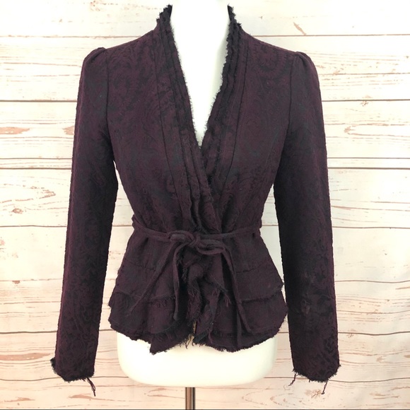 Nordstrom Lux Baroque Peplum Wrap Blazer - Picture 7 of 14